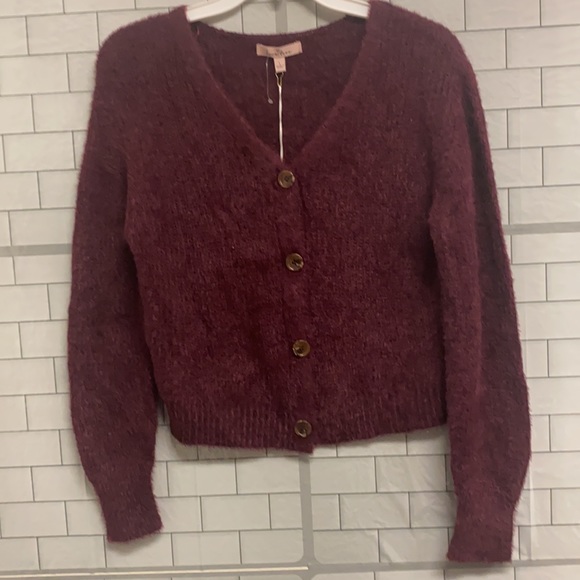 LOVE TREE L button down cardigan S - Picture 6 of 11